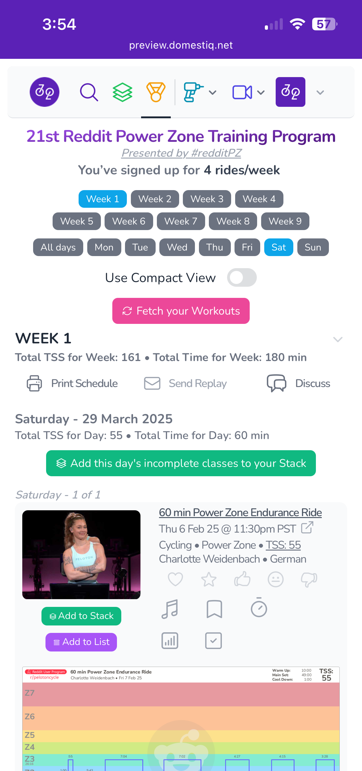 The 21st Reddit Power Zone Training Program - Only on Domestiq